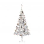 Árvore Natal Artificial + Luzes Led/bolas 180 cm Pet Preateado - 3077610