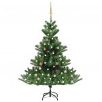 Árvore Natal Artif. Luzes Led/bolas 150cm Abeto Caucasiano Verde - 3077645
