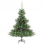 Árvore Natal Artif. Luzes Led/bolas 240cm Abeto Caucasiano Verde - 3077648
