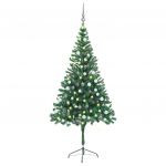 Árvore de Natal Artificial com Luzes LED e Bolas 180cm 564 Ramos - 3077661