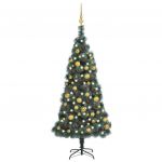 Árvore Natal Artificial com Luzes Led/bolas 150 cm Pvc/pe Verde - 3077827
