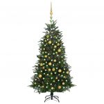 Árvore Natal Artificial com Luzes Led/bolas 180 cm Pvc/pe Verde - 3077828