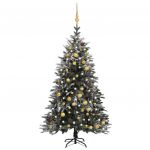 Árvore de Natal Artificial com Luzes Led/bolas/neve Pvc/pe 180cm - 3077833