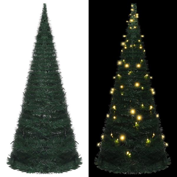 Árvore Natal Pop-up Artificial com Cordão Luzes LED 210 cm Verde - 321525 |  Kuantokusta