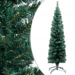 Árvore de Natal Artificial Fina com Suporte 120 cm PVC Verde - 328480