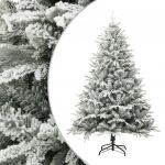 Árvore de Natal Artificial com Neve 180 cm PVC e Pe Verde - 328494