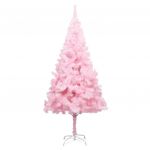 Árvore de Natal Artificial com Suporte 240 cm PVC Cor-de-rosa - 329178