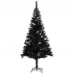 Árvore de Natal Artificial com Suporte 240 cm PVC Preto - 329180