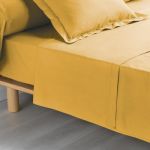 Douceur d intérieur Lençol de Cima Percaline Amarelo 180x290 cm