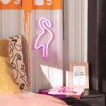 efectoLED Neon LED Flamingo com Bateria Rosa