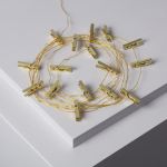 efectoLED Grinalda Arame LED com Molas Douradas 3.5m Dourado