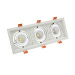 efectoLED Foco Downlight LED CREE-COB Direccionável Madison 3x10W LIFUD (UGR 19) Corte 295x110 mm 220-240V AC30 W