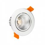 efectoLED Foco Downlight LED 12W COB Direccionável Circular Prata Corte Ø 90 mm No Flicker 220-240V AC12 W
