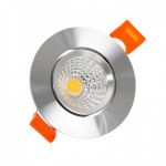 efectoLED Foco Downlight LED 5W COB Direccionável Circular Prata Corte Ø 55 mm CRI90 Expert Color No Flicker 220-240V AC5 W