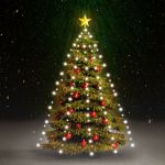 Cordão de Luzes Árvore de Natal 210 Luzes LED 210cm Branco Frio - 328879