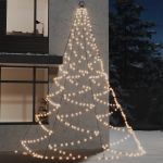 Árvore de Natal Parede 720 Luzes LED 5 m Int/ext Branco Quente - 328644