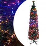 Árvore de Natal Artificial Fina com Suporte 180 cm Fibra Ótica - 328445