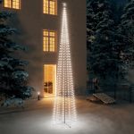Árvore de Natal em Cone 752 Luzes LED 160x500 cm Branco Frio - 328723