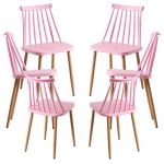 Conjunto 6 Cadeiras Bik Rosa
