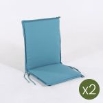 Edenjardin Pacote 2 Unidades - Almofada de Posição para Cadeira de Teca. Turquesa Padrão