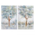 DKD Home Decor Pintura Árvore (60 x 3 x 90 cm) (2 Pcs) - S3018285