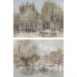 DKD Home Decor Pintura Árvores (120 x 2.4 x 90 cm) (2 Pcs) - S3018107