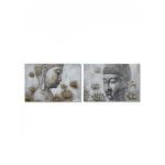DKD Home Decor Pintura Buda (2 Pcs) (120 x 2.8 x 80 cm) - S3018041