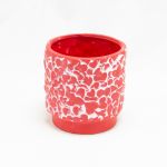 Vaso Cerâmica Vermelho com Corações 11x11cm - 70113276