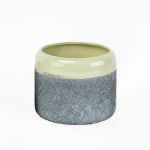 Vaso Cerâmica 12cm Verde-Cinza - 70176922