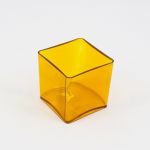 Acrilico Cubo 10 X 10cm Translucido Amarelo - 50675925