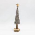 Arvore de Natal Lã 31cm Cinza - 70903943