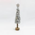 Arvore de Natal Cinza e Glitter 35cm - 70903933