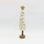 Arvore de Natal Branca e Glitter 35cm - 70903932