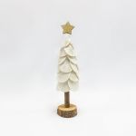Arvore de Natal Branca e Glitter 27cm - 70903931