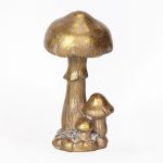 Cogumelos em Grupo 9x20cm Ouro - 70913351