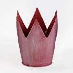 Vaso Zinco em Forma de Coroa - Vermelho - 50795215