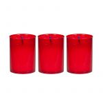 Vela Pack 3 (6,0 x 7,0 cm) Vermelha - Compra Min. 24 Pack's - 80195451
