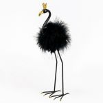 Flamingo com Penas e Pernas 45cm Preto - 60527551