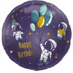 Folat Balão Foil 18" Birthday Space - 130067927