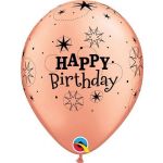Qualatex 6 Balões 11" Birthday Sparkle Rose Gold - 020091154