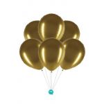 Xiz Party Supplies 6 Balões 32cm Cromados Dourado - 011111205