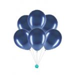 Xiz Party Supplies 6 Balões 32cm Cromados Azul Médio - 011111211