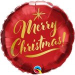 Qualatex Balão Foil 18" Merry Christmas Gold Script - 020089850