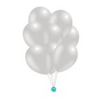 Xiz Party Supplies 8 Balões Metalizado 30 cm Prateado - 018009606