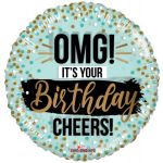 Kaleidoscope Balão Foil 18" Omg! It´s Your Birthday - 140016493
