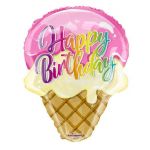 Kaleidoscope Balão Foil 18" Happy Birthday Gelado com Cone - 140016495