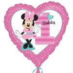 Amscan Balão Foil 18" Coração Minnie 1º Aniversário - 043435001