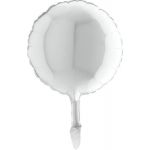 Grabo Balão Foil 9" Redondo Branco - 460009118