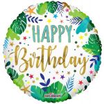 Kaleidoscope Balão Foil 18" Happy Birthday Tropical - 141816360