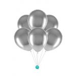 Xiz Party Supplies 25 Balões 32cm Cromados Prateado - 012111206